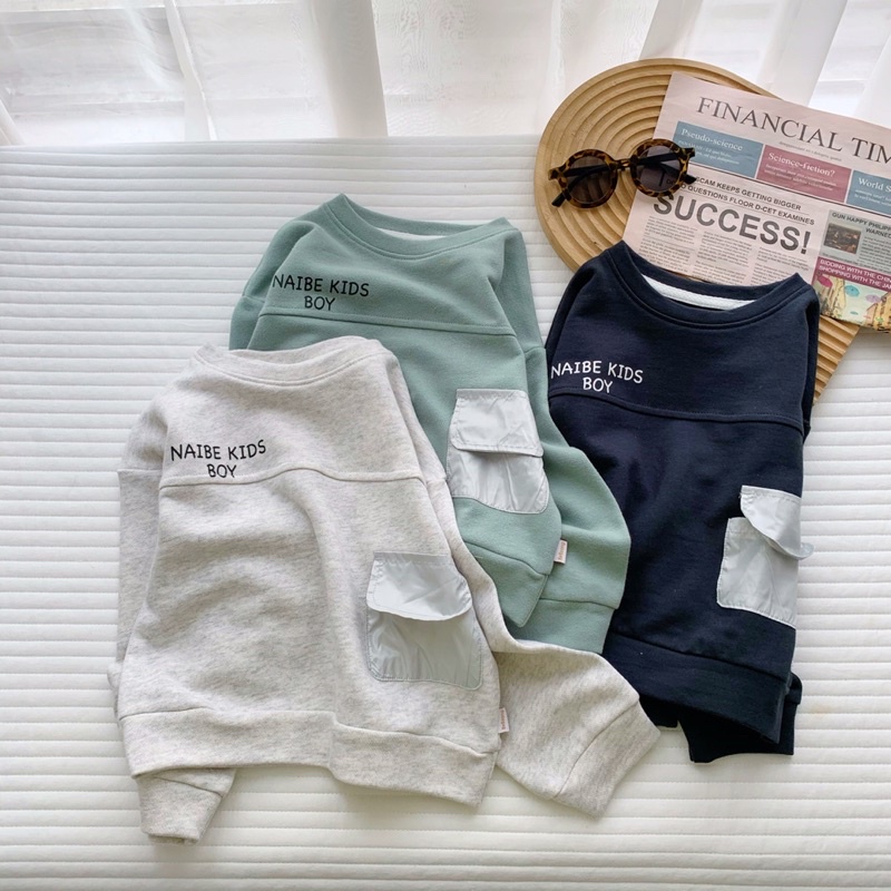 Áo thu đông dài tay nỉ da cá cho bé trai mặc đi học đi chơi