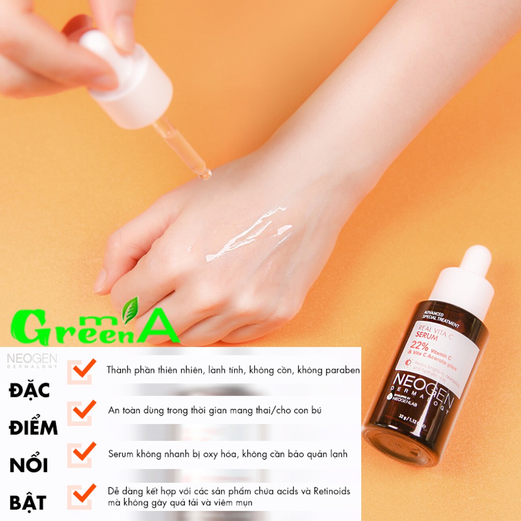 Serum Vitamin C 22% NEOGEN Tinh Chất NEOGEN DERMALOGY REAL VITA C SERUM [NHẬP KHẨU CHÍNH HÃNG] | BigBuy360 - bigbuy360.vn