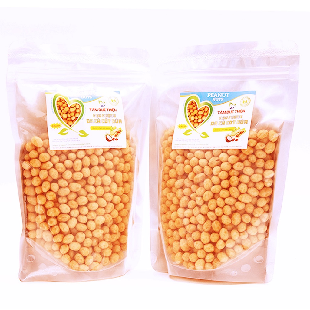 Đậu Phộng Da Cá Nước Cốt Dừa Tâm Đức Thiện Loại Túi 500GR