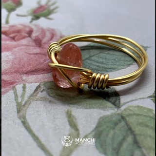 Nhẫn đá Sunstone handmade