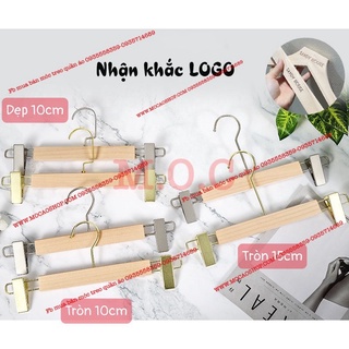 Móc kẹp gỗ vàng treo quần váy(GRAB/NOW)