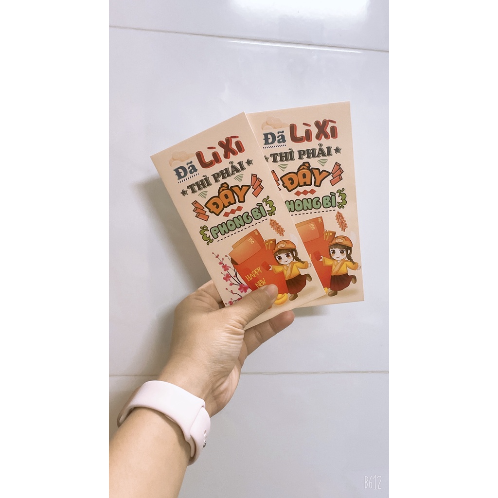 Bao lì xì JoyMall tết Quý Mão 2023 đựng thẳng đẹp vừa tờ 500K