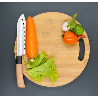 D25cm Thớt tre chặt/ tre ép cường lực công nghiệp cao cấp chống mốc, kháng khuẩn, không tạo mùn