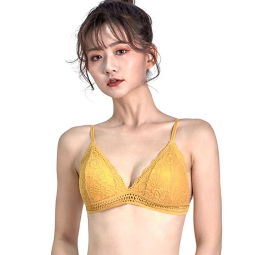 Áo ngực mút mỏng không gọng, áo bra ren 2 dây sexy đệm mút mỏng họa tiết hoa đẹp và quyến rũ B904