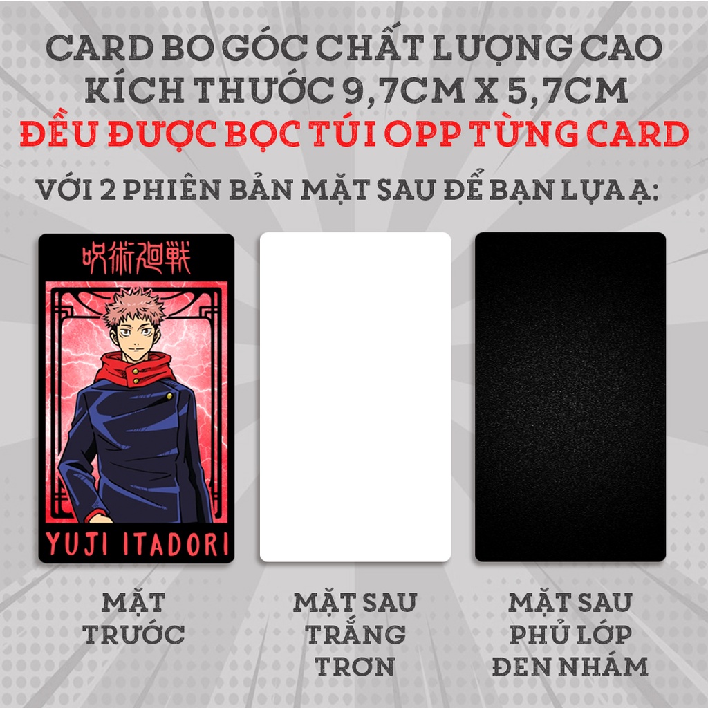Combo 10 card bo góc CHÚ THUẬT HỒI CHIẾN - JJK JUJUTSU KAISEN