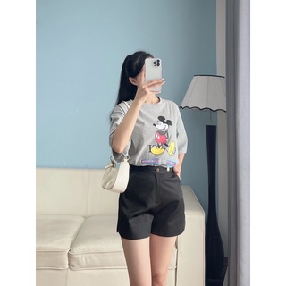 Áo pull mickey tone màu ghi lông chuột