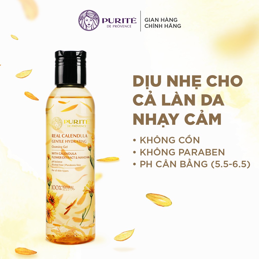 [Mã FMCGMALL -8% đơn 250K] Gel Rửa Mặt Hoa Cúc Calendula Dưỡng Ẩm Và Làm Dịu Da Purité 150ml | BigBuy360 - bigbuy360.vn