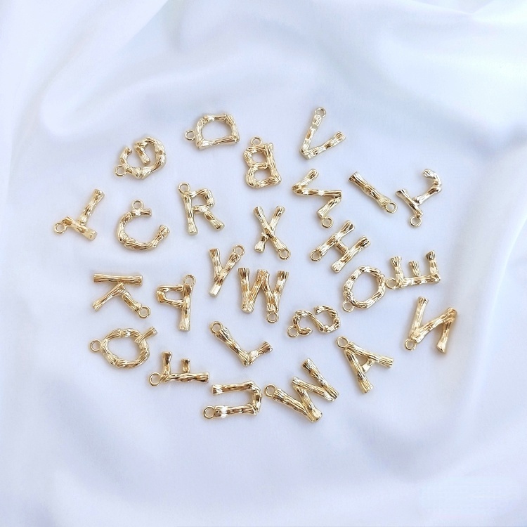 Mặt Dây Chuyền Hình Chữ Mạ Vàng 14K Cao Cấp Phong Cách Âu Mỹ Sang Trọng