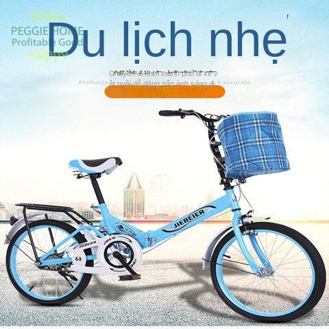 PEGGIEHOME Xe đạp gấp 16 inch 20 hấp thụ sốc trẻ em người lớn học sinh nam nữ