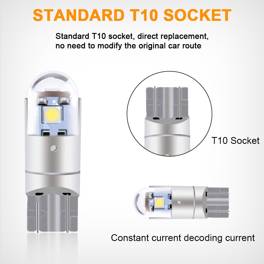 1 bóng đèn Led đọc sách trên ô tô T10 194 168 3030 3SMD W5W 12-24V