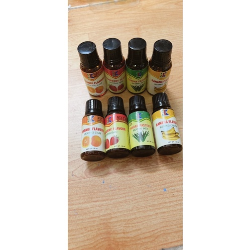 Hương lá dứa, Hương cam, Hương chuối, Hương dâu