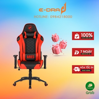 Ghế Gaming Ares E-DRA EGC 207 - Ghế Gaming cao cấp - Màu Đen, trắng, đỏ - Chất liệu: Da PU dễ dàng