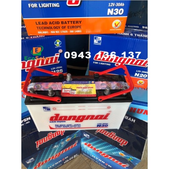 Ắc Quy Đồng Nai Nước 30A - Bình mới không kèm axit