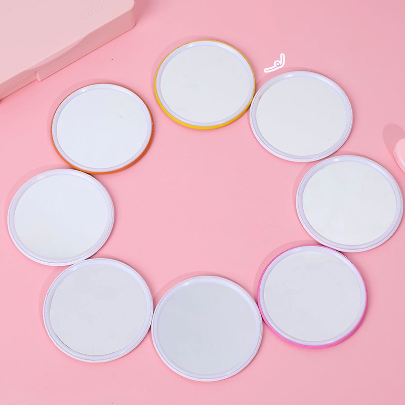 Gương trang điểm hình tròn mini họa tiết hiat dễ thương