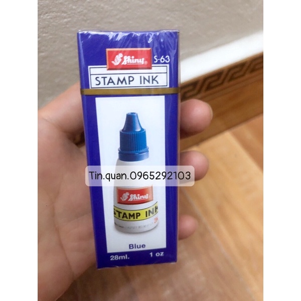 Lọ Mực Dấu Shiny 28ml Chính Hãng Made In Taiwain dùng để Lăn Vân Tay, Điểm Chỉ, công chứng, đóng dập con dấu Chính Hãng