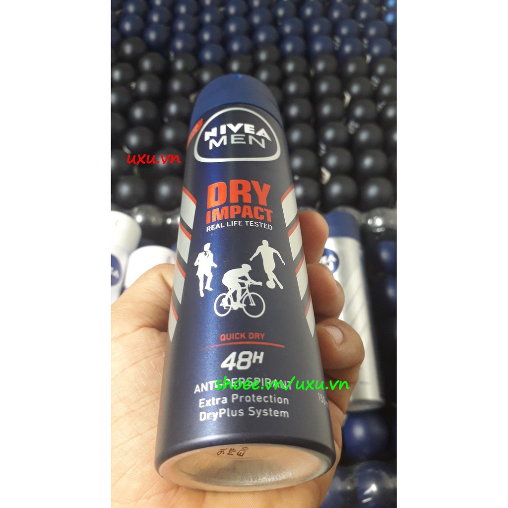 Xịt Khử Mùi Nam 150Ml Nivea Dry Impact Khô Thoáng, Với uxu.vn Tất Cả Là Chính Hãng.