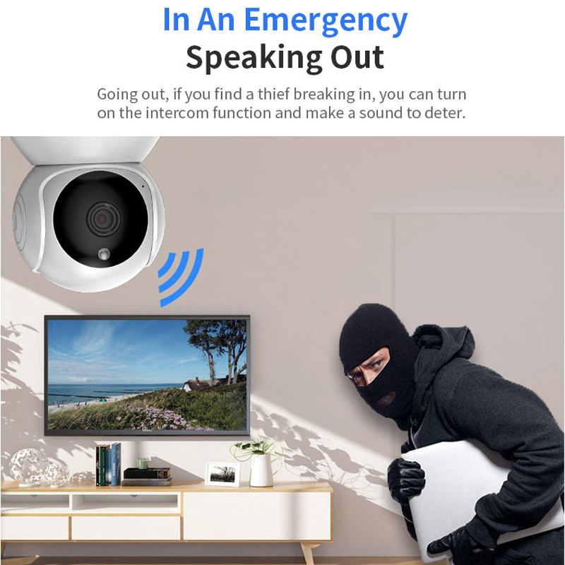 Camera giám sát CCTV PTZ IP EVKVO Xiaomi Xiaovv 3MP HD xoay Ai nhân tạo với đèn hồng ngoại ban đêm theo dõi em bé/nhà ở