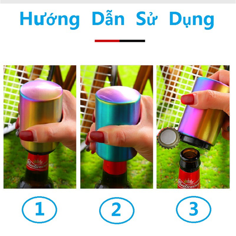 【Có hàng sẵn】Dụng Cụ Mở Nắp Chai Bia Tiện Lợi Bằng Thép Không Gỉ