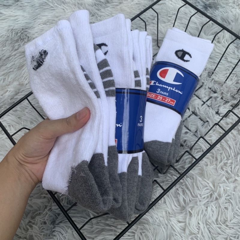 Tất Champion lót lông cổ cao siêu êm chân hàng VNXK dư