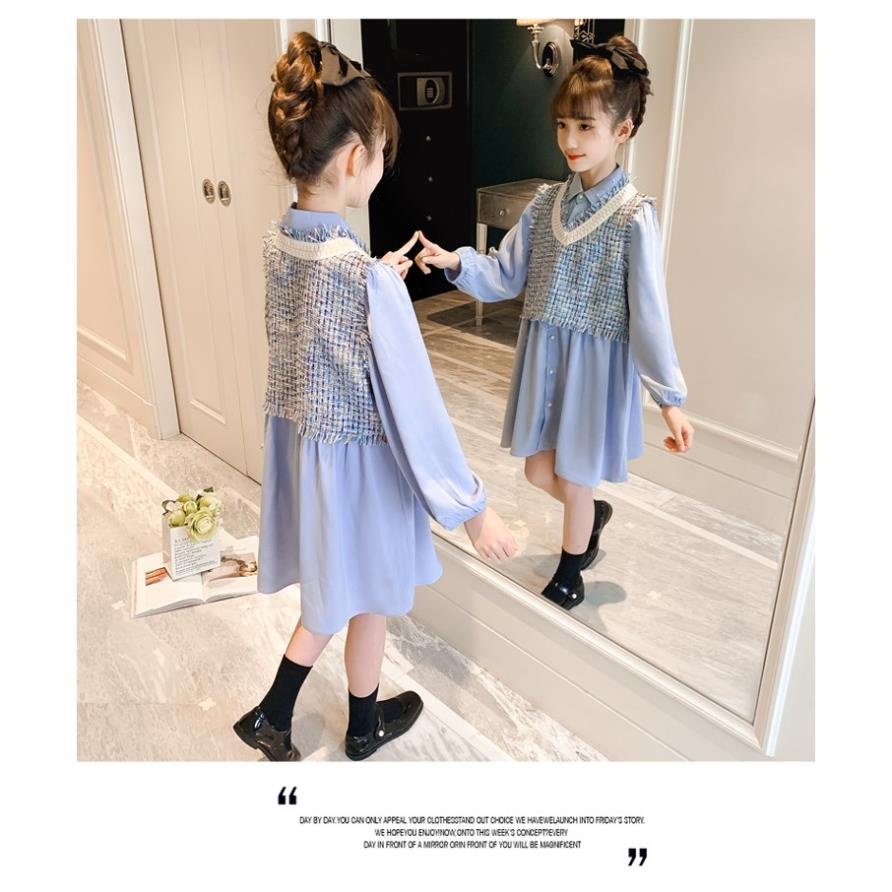 Váy đầm dài tay bé gái 10 tuổi (3-12 tuổi)☑️ Đầm Xòe Công Chúa Cho Bé mập☑️ Đầm thu đông form rộng cho bé mập