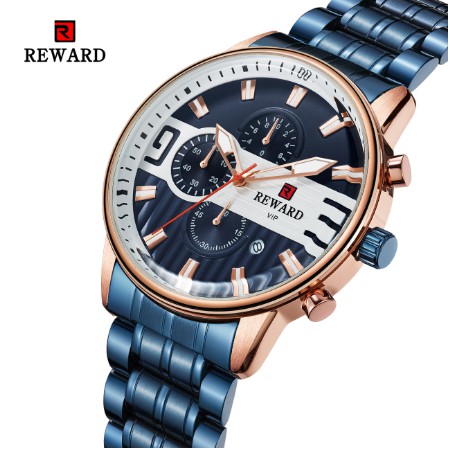 Đồng Hồ Nam Reward KT63077 Blue Chính Hãng 2019 NEW Bảo Hành 12 Tháng Top Brand Luxury Hàng Nhập HongKong