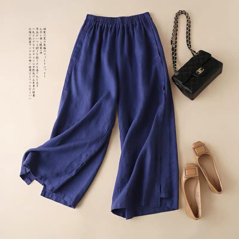 Quần dài lưng chụn ống rộng _ quần cạp cao bigsize 87kg _ QOR