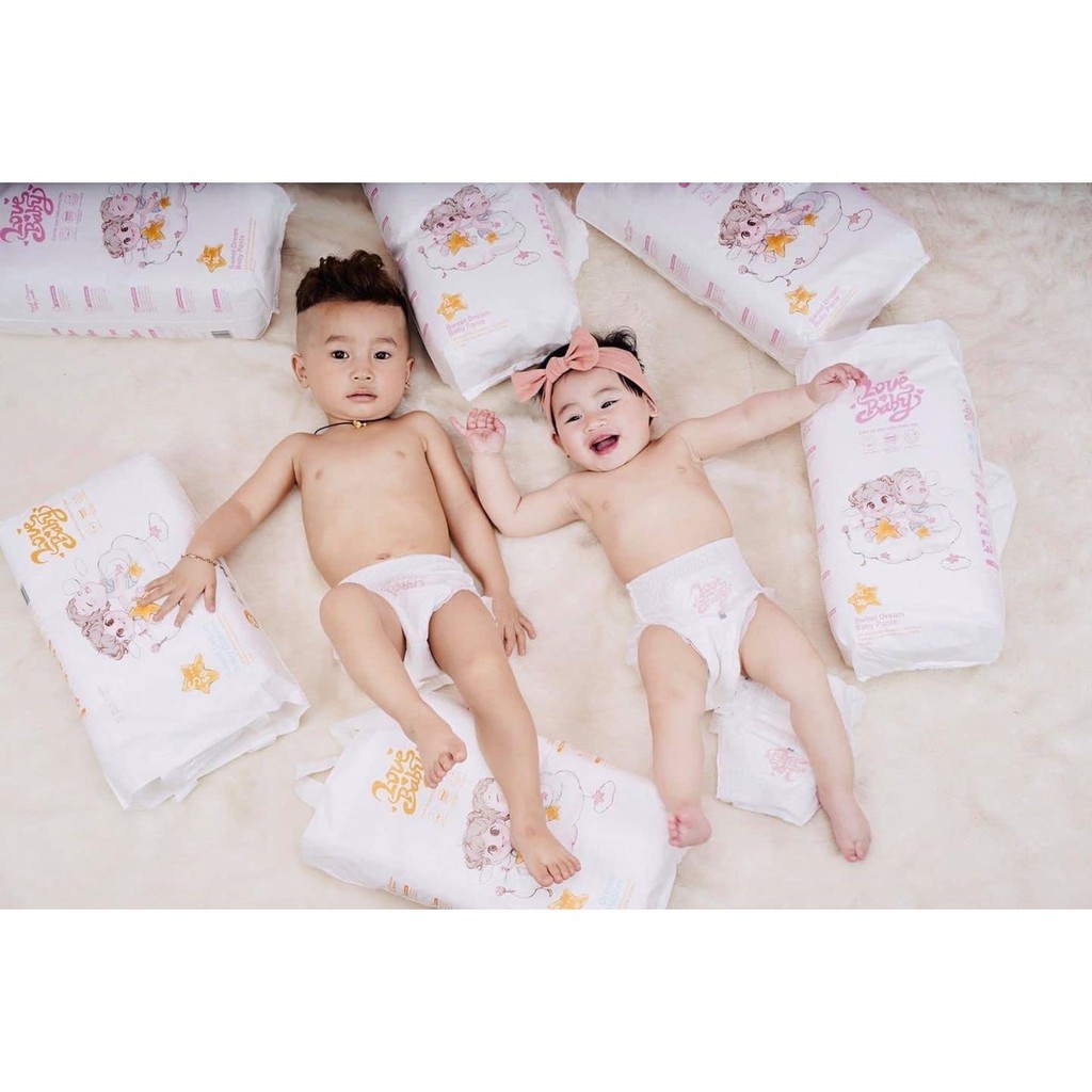 Bỉm quần/dán Love Baby NB36/S50/M46/L42/XL38