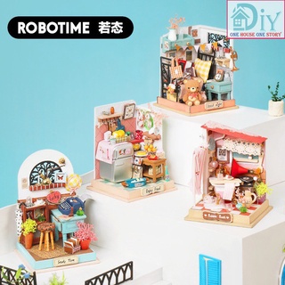 Nhà búp bê tự lắp ráp bằng gỗ DIY LITTLE & WARM SPACE - Robotime (Kèm keo) - Quà tặng sinh nhật tự làm bằng gỗ