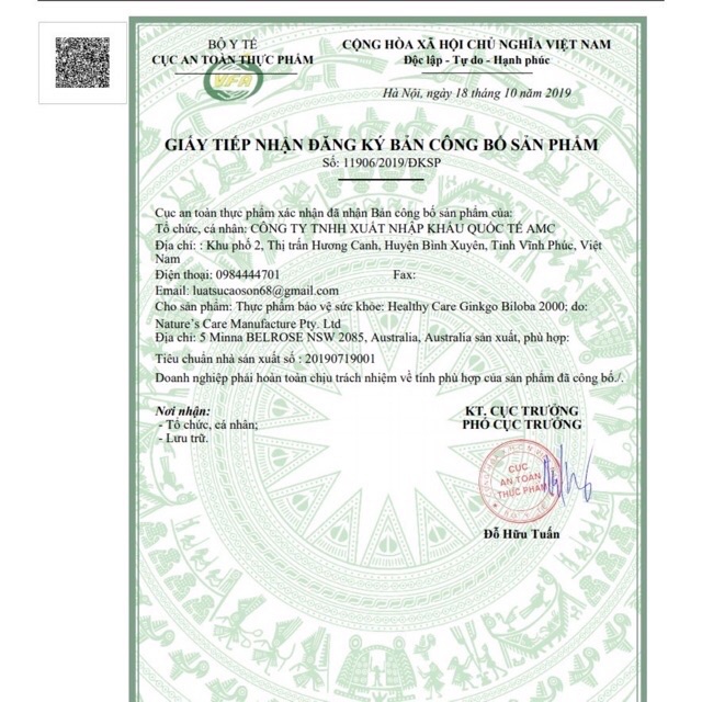 [Mã GROSALEHOT giảm 8% đơn 250K] (Đủ bill) Bổ não Ginkgo Biloba Healthy Care Úc 100 viên | BigBuy360 - bigbuy360.vn