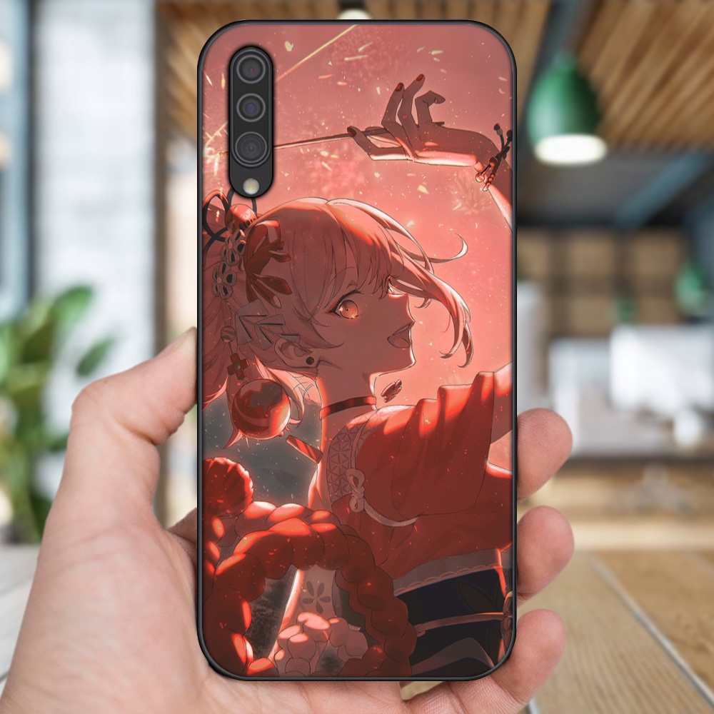 Ốp lưng Samsung A30S, A50, A50S, A70, A70S viền đen in hình Yoimiya Genshin Impact
