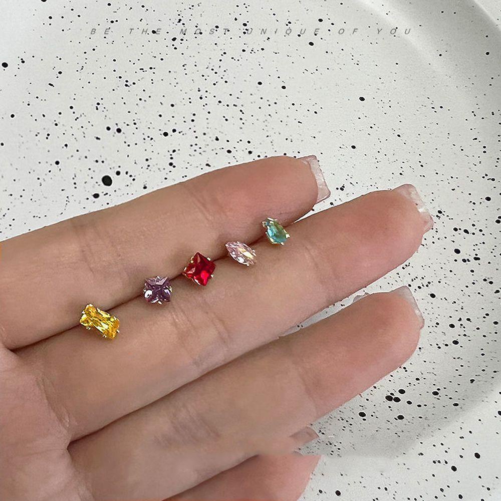 Bông Tai Thiết Kế Đơn Giản Nhiều Màu Sắc Họa Tiết Hoa Xinh Xắn Thời Trang Cho Nữ