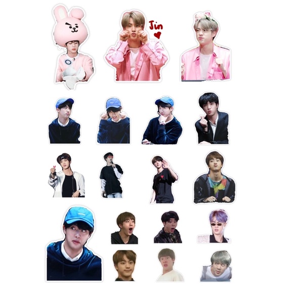 Combo Sticker BTS Theo Từng Thành Viên Siêu Cute Mlem Mlem Dùng Trang Trí Sổ Lưu Bút Siêu Rẻ