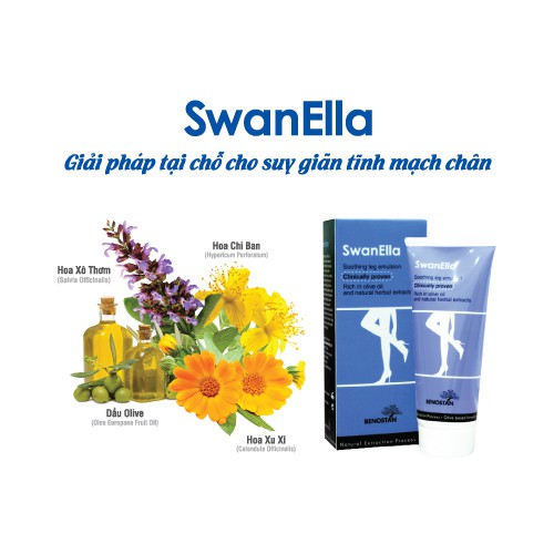 Kem Bôi Tạo Cảm Giác Nhẹ Chân Trong Suy Giãn Tĩnh Mạch SwanElla 60ml - Nhập khẩu từ Châu Âu | BigBuy360 - bigbuy360.vn
