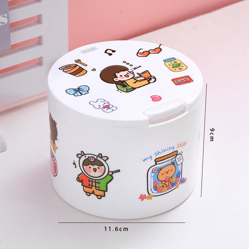 Bộ 6 Miếng Dán Trang Trí Hình Cô Gái Dễ Thương Kiểu Hàn Quốc