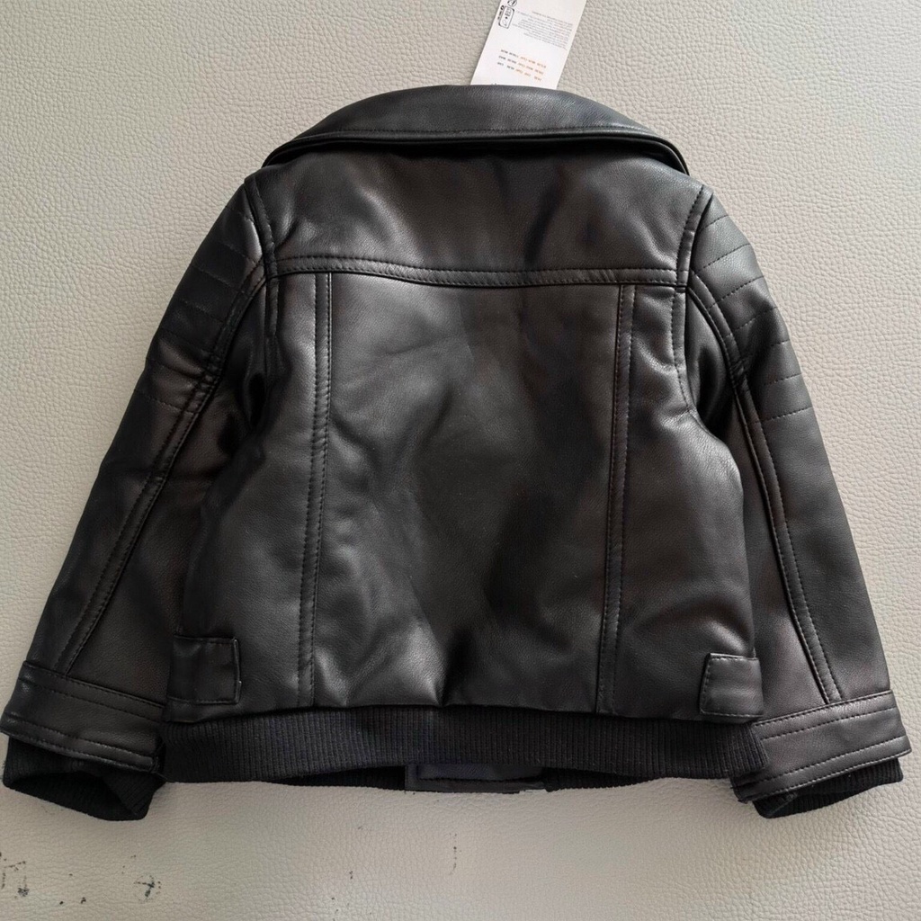 Áo khoác da thời trang cá tính siêu mềm cho bé trai-Áo da bé trai