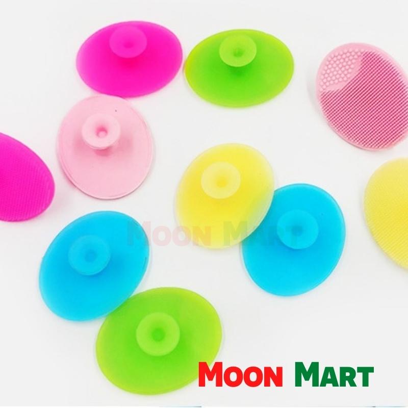 Miếng rửa mặt bằng silicone, massage mặt, bàn chải silicon cho bé gội đầu thư giãn nhẹ nhàng,ếng chà lưng tắm gội cho bé