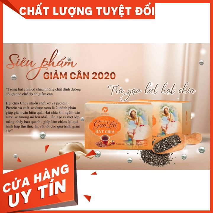 Trà gạo lứt hạt chia Hera , trà gạo lứt giảm cân , lợi sữa , trà cho người tiểu đường.