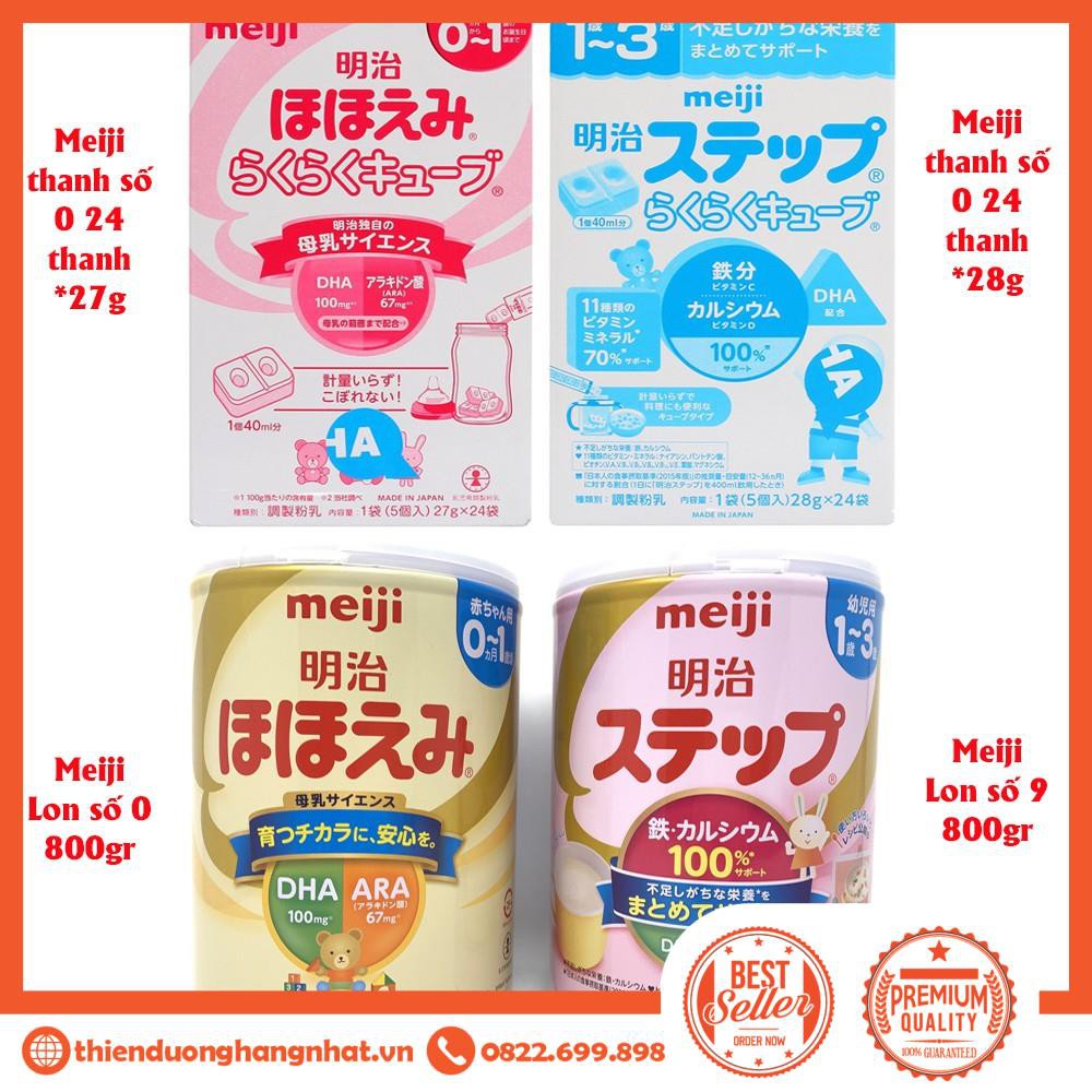 Sữa Meiji nội địa Nhật Sữa bột Meiji lon 800gr sữa thanh Meiji 24 thanh Maneki