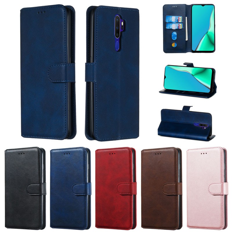 Bao Da Dạng Ví Cho Điện Thoại Oppo Find X2 Lite Neo F1S A59 Realme Narz 20 Pro 10a 20a