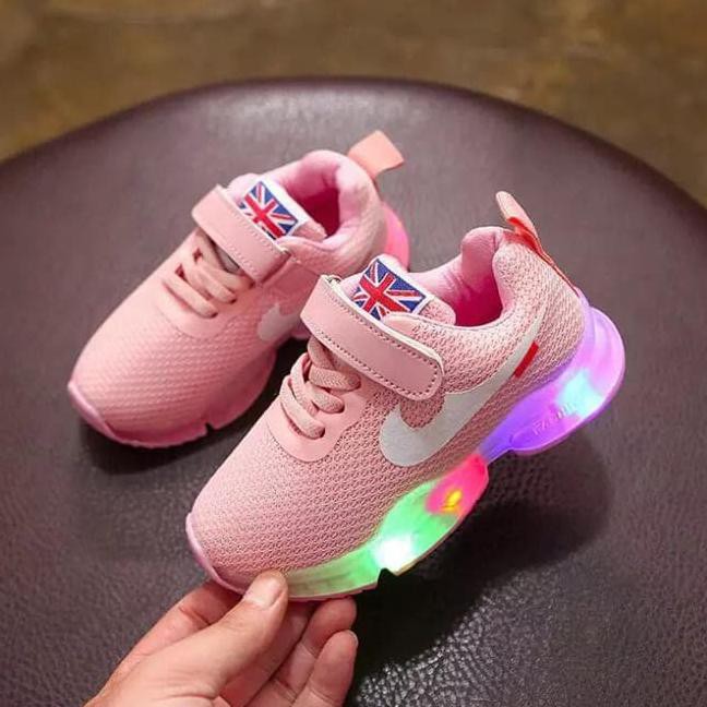 Giày Thể Thao Có Đèn Led Sz 21-30 Nhập Khẩu Hiệu Nike Cho Bé