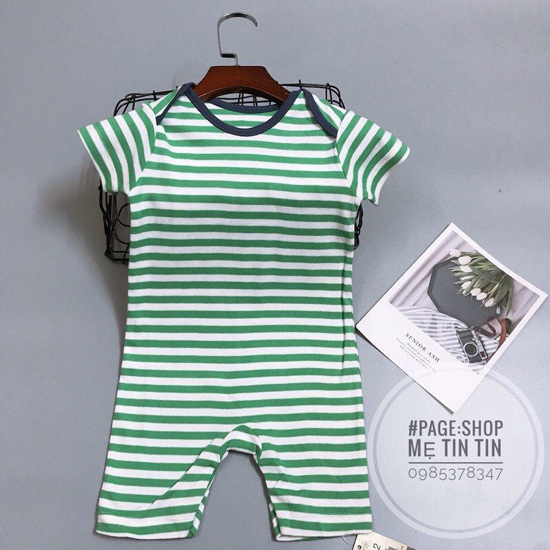 Body đùi cotton cho bé (kẻ.xanh 3m,12m,18m)