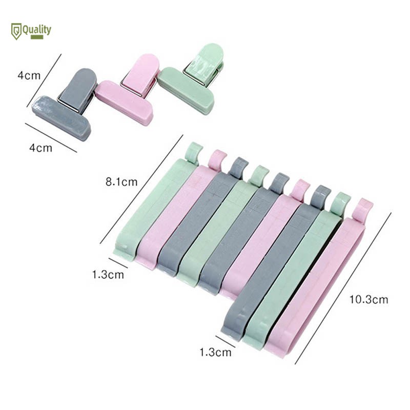Bộ 12 kẹp nhựa dùng để bịt kín miệng túi thực phẩm tiện lợi sáng tạo