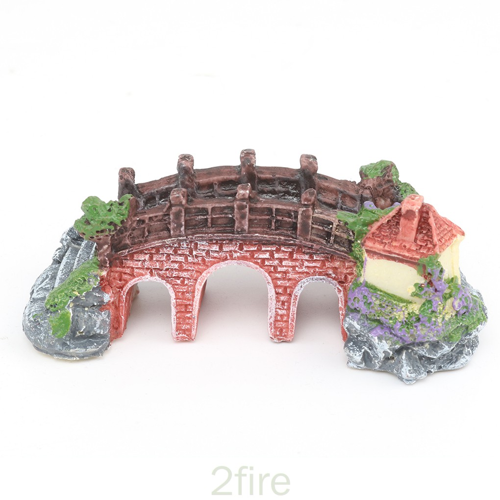 Mô hình cây cầu bằng nhựa resin trang trí bể cá