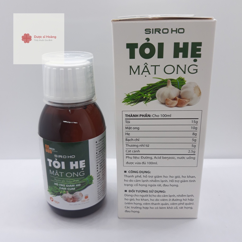 Siro ho Tỏi Hẹ Mật Ong