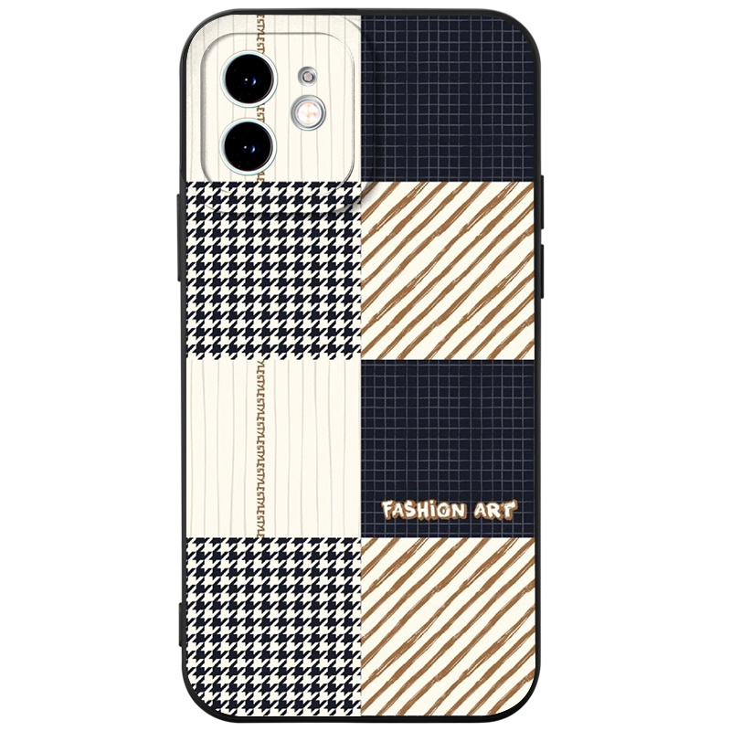 Ốp lưng GUMAN mềm độc lạ màu đen dễ thương đẹp cho iPhone 14 13 12 11 Pro Max SE 2020 X XR XS 8 7 6S 6 Plus kute XYB857