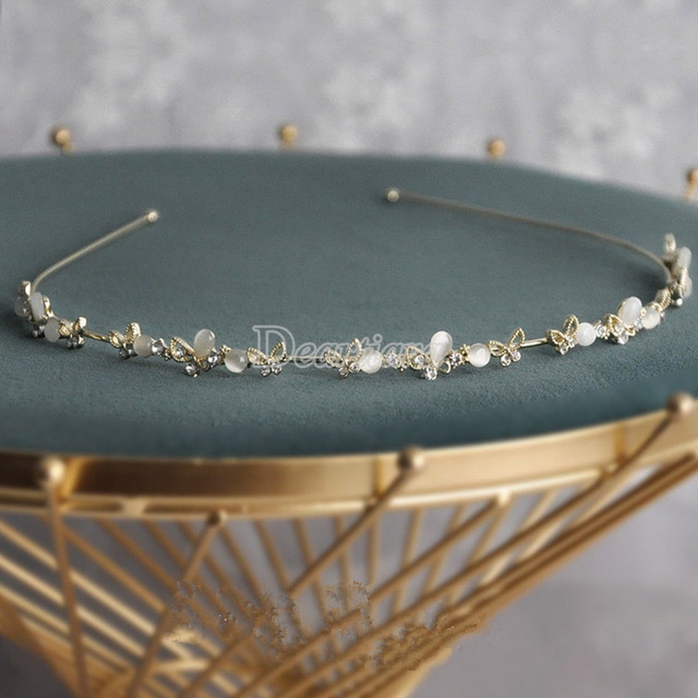 Cài tóc đính đá mắt mèo sang trọng thời trang