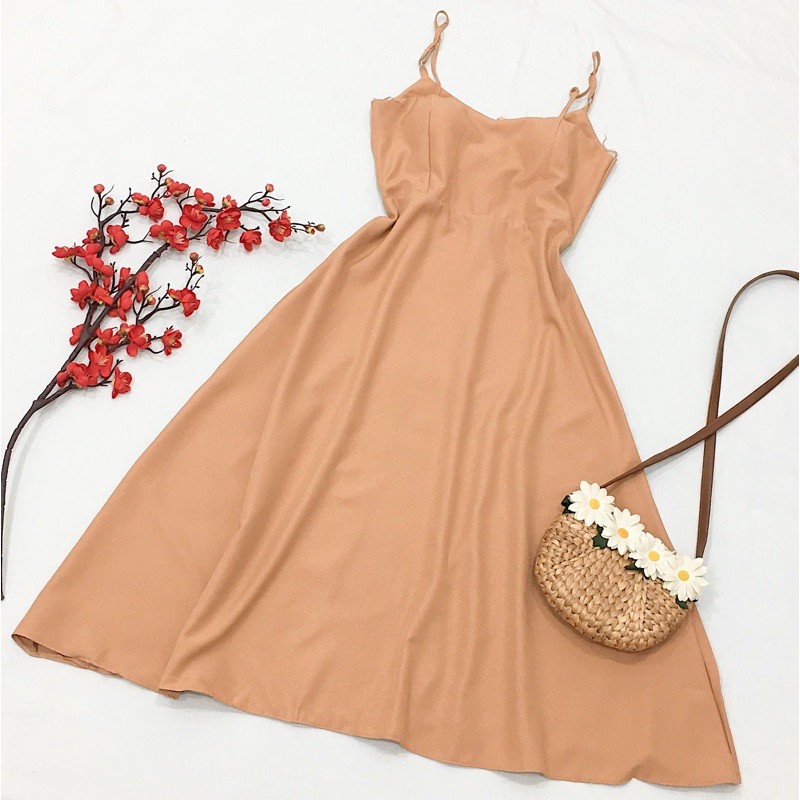 Đầm váy maxi trắng 2 dây cúp ngực (kèm hình thật) | BigBuy360 - bigbuy360.vn