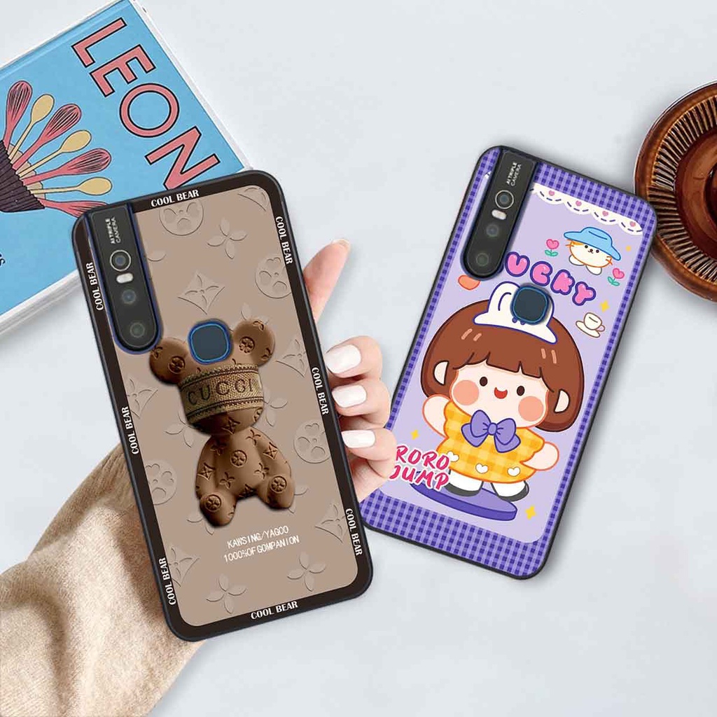 Ốp Vivo V15 / V15 Pro bear brick, gấu đáng yêu, dễ thương