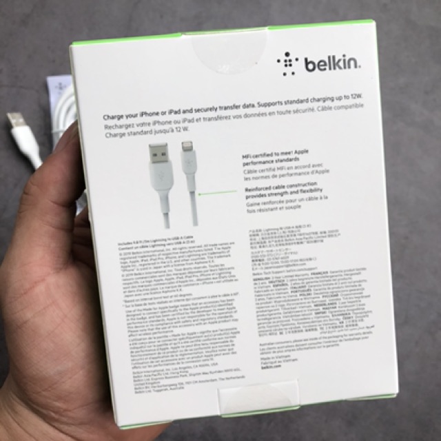 Cáp Usb A To Lighting Belkin Có MFI - Chính Hãng (Bảo Hành 12T)