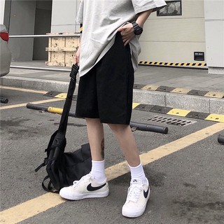 Quần short kaki đen basic - ẢNH THẬT